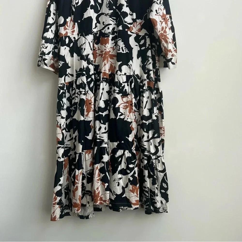 Soft Surroundings Moonglow Cotton Button Front Tea Midi Shirt Dress collated - Picture 13 of 15